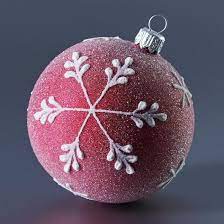 Photo 1 of  Plastic Ball Snowflake Colored Drawing Ball Christmas Tree Ornaments Hanging Crafts New Year Christmas Home Party Decoration
