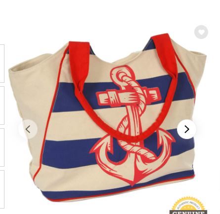 Photo 1 of RGS Women's Large Waterproof Beach Bag - Spacious Travel Canvas Bag with Zipper and Internal Pocket
