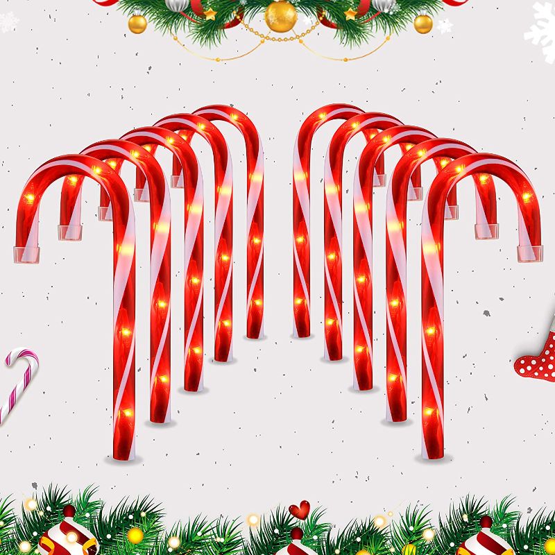 Photo 1 of 10 count candy cane path light 
