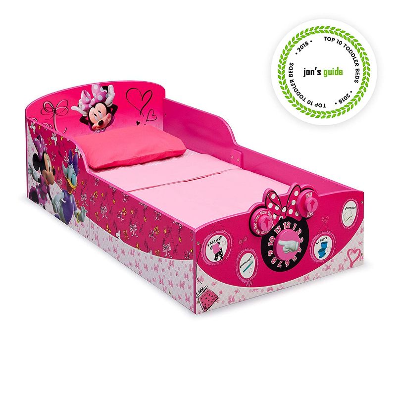 Photo 1 of Delta Children Interactive Wood Toddler Bed, Disney Minnie Mouse
