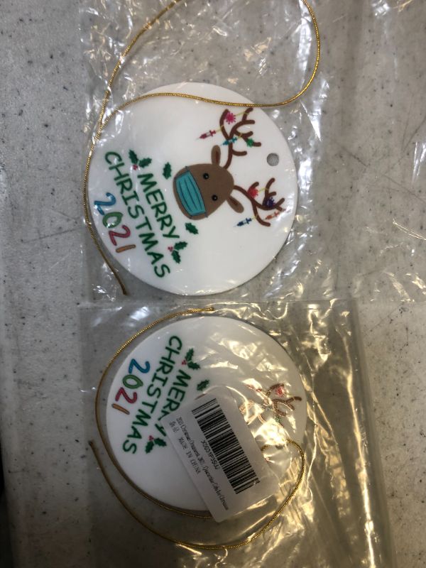 Photo 2 of 2 PACK - 2021 First Christmas As Family of Four Ornament, 2021 Christmas Ornaments, 3" Acrylic Round Hanging Keepsake Funny Christmas Tree Decor Gift
STOCK PHOTO MAY VARY