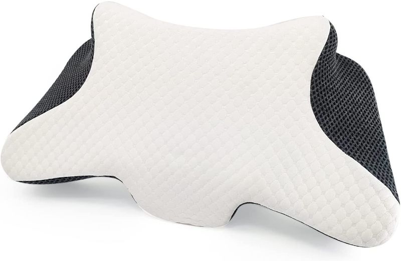 Photo 1 of ZENOPHON Contour Memory Foam Pillow Bed Pillows for Neck Pain Relief, Adjustable Ergonomic Cervical Pillow for Sleeping Orthopedic Pillow Cube for Side, Back, Stomach Sleepers Washable