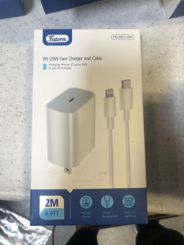 Photo 1 of ?MFi Certified? iPhone Fast Charger 20W PD Wall Charger with 6.6FT USB C to Lightning Cable Fast Charging Adapter for iPhone 13/13 Pro/13 Pro Max/12/12 Pro/12 Pro Max/11/11Pro/XS/XR