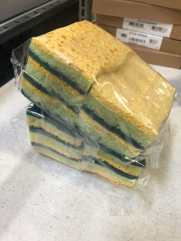 Photo 1 of 2 PACK - Sebenho Cellulose Household Kitchen Dishes Sponges Five Packages ?Multi-UseDish Scrubber Sponge for Household?Durable No Smell ?Cleaning Sponge for Household Dishes, Kitchen, Bathroom