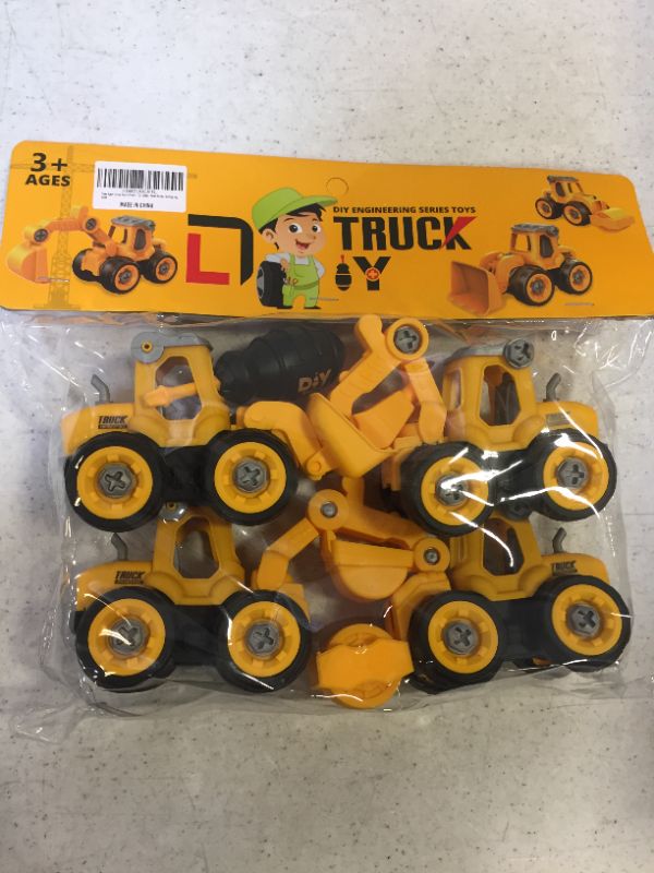 Photo 2 of GaHoo Take Apart Toys 4 Pack - DIY Construction Engineering Car Toy, Kids STEM Sand Toys for Toddlers Age 3-5, Building Sandbox Toys Truck, Birthday Gifts for Boys 2 3 4 5 6 Year Old
