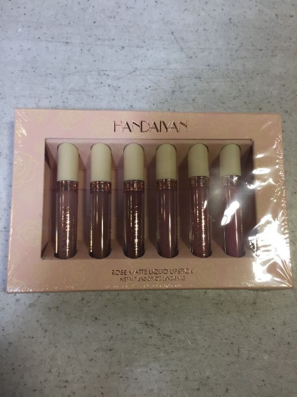 Photo 1 of 6-Pack Handaiyan Rose Matte Liquid Lip gloss Set 6 X2.5 ml
