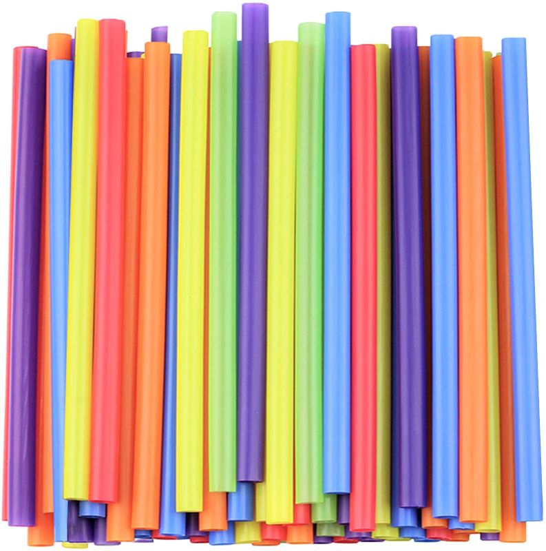 Photo 1 of [100 Count] Jumbo Smoothie Straws - 8.5" High - Assorted Colors
