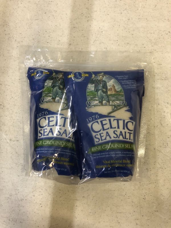 Photo 2 of Celtic Sea Salt Resealable Bags, Fine Ground, 1 Pound, 2 Count
EXP 03/2036