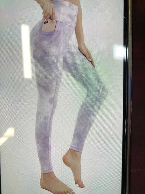 Photo 1 of INIBER WOMENS HIGH WAIST LEGGINGS TUMMY CONTROL YOGA PANTS WITH POCKETS 4-WAY STRETCH WORKOUT PURPLE TIE DYE
SIZE 2XL