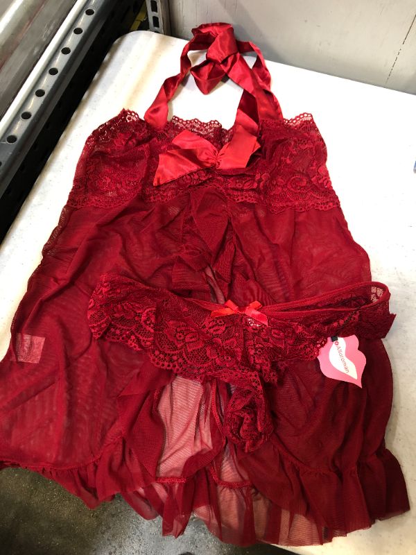 Photo 1 of ALLUROMAN LINGERIE 2 PCS RED
SIZE XL