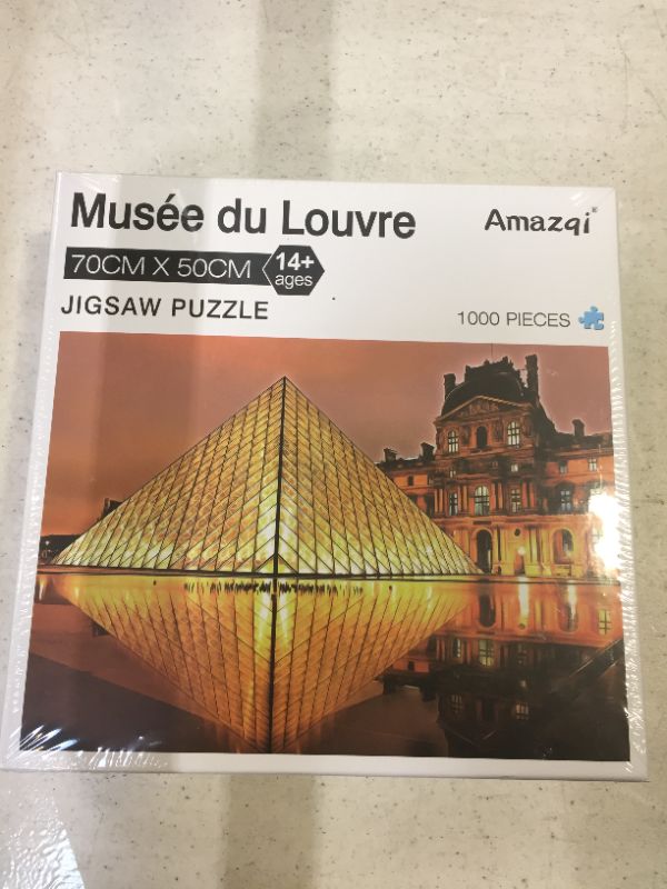 Photo 4 of Christmas Jigsaw Puzzles 1000 Pieces for Adults - Louvre Night Puzzle with Letters on Back for Women Men Mom Grandma?28×20In?
