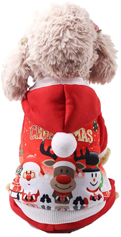 Photo 1 of NACOCO Pet Four-Legged Christmas Hoodie Sweater with Santa Claus Snowman Elk Dog Cat Winter Clothes
MEDIUM