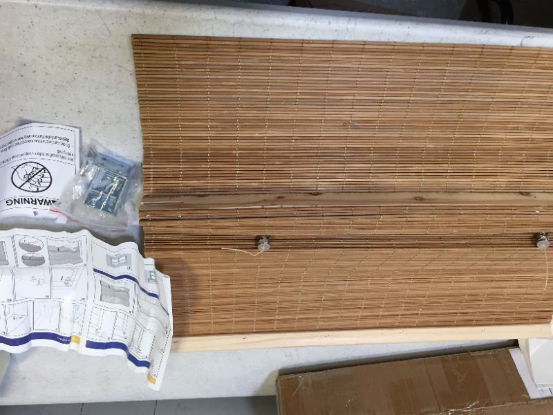 Photo 1 of Bamboo Roman Blinds 23 " width