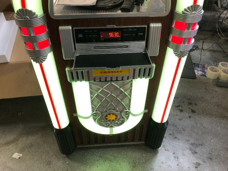 Photo 4 of Crosley Full Size Bluetooth Jukebox with CD - Walnut
