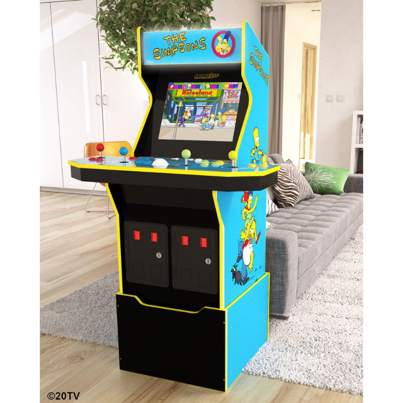 Photo 1 of Arcade1UP The Simpsons (4-Player) Arcade with Riser, Lit Marquee, Lit Deck Protector, Wifi