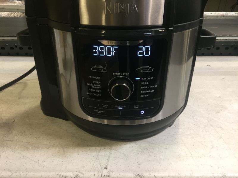 Photo 4 of Ninja FD401 Foodi 12-in-1 Deluxe XL 8 qt. Pressure Cooker & Air Fryer that Steams, Slow Cooks, Sears, Sautés, Dehydrates & More, with 5 qt. Crisper Basket, Deluxe Reversible Rack & Recipe Book, Silver
