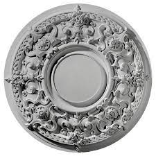 Photo 2 of 32-3/4" x 2-1/2" Jackson Urethane Ceiling Medallion (Fits Canopies up to 13-1/2"), Primed White
