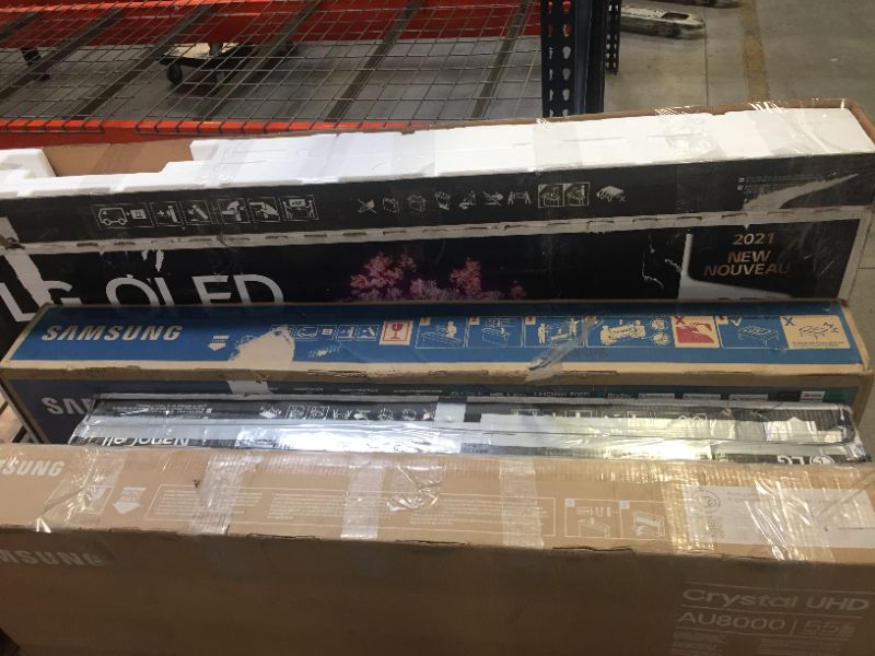 Photo 1 of pallet of 4 broken tvs sold as is PARTS 