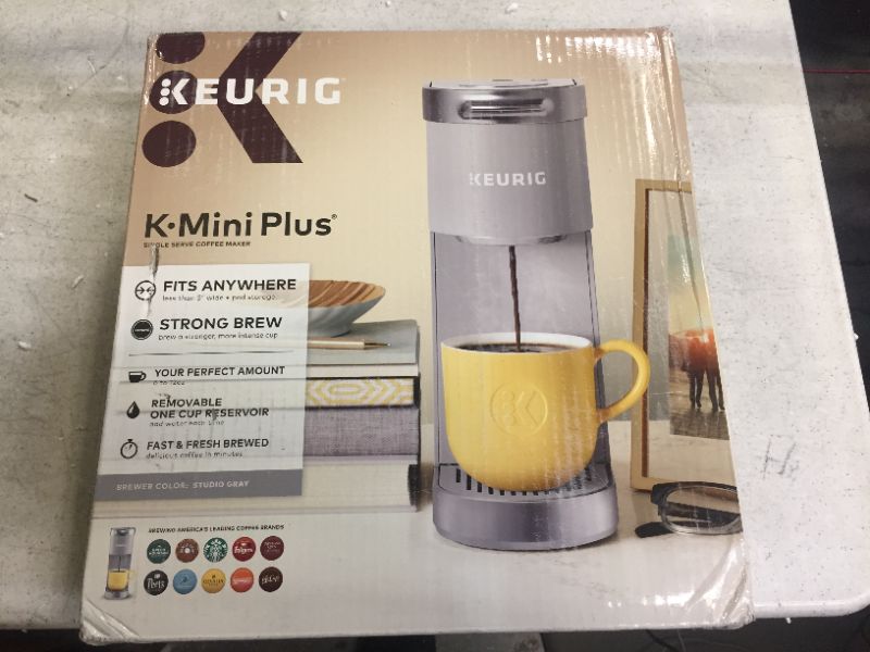 Photo 5 of Keurig K-Mini Plus Coffee Maker, Single Serve K-Cup Pod Coffee Brewer, Comes With 6 to 12 Oz. Brew Size, K-Cup Pod Storage, and Travel Mug Friendly, Studio Gray
