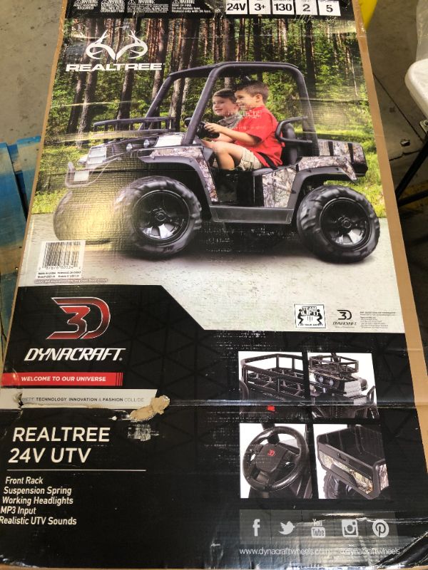 Photo 2 of Realtree 24 Volt UTV Powered Ride-On by Dynacraft with Custom Realtree Graphics and Working Headlights
