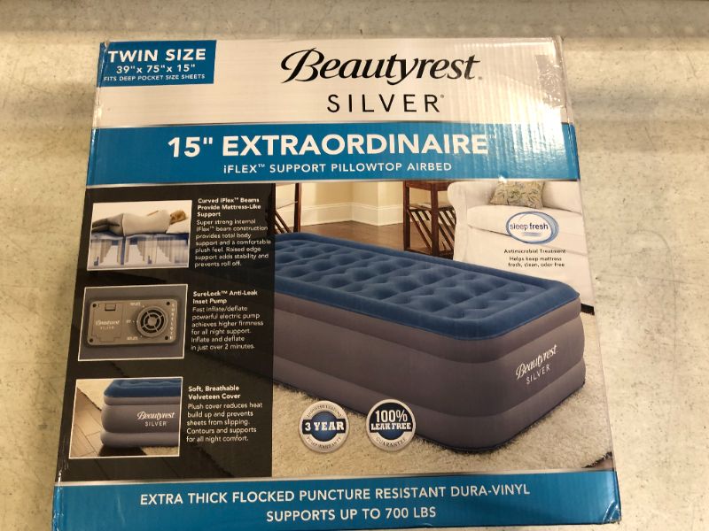 Photo 1 of Beautyrest Silver Extraordinaire 15 in Auto Shut-Off Air Mattress twin size 