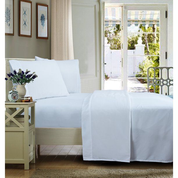 Photo 1 of Mainstays Soft Wrinkle Resistant Microfiber Full Arctic White Sheet Set Queen 

