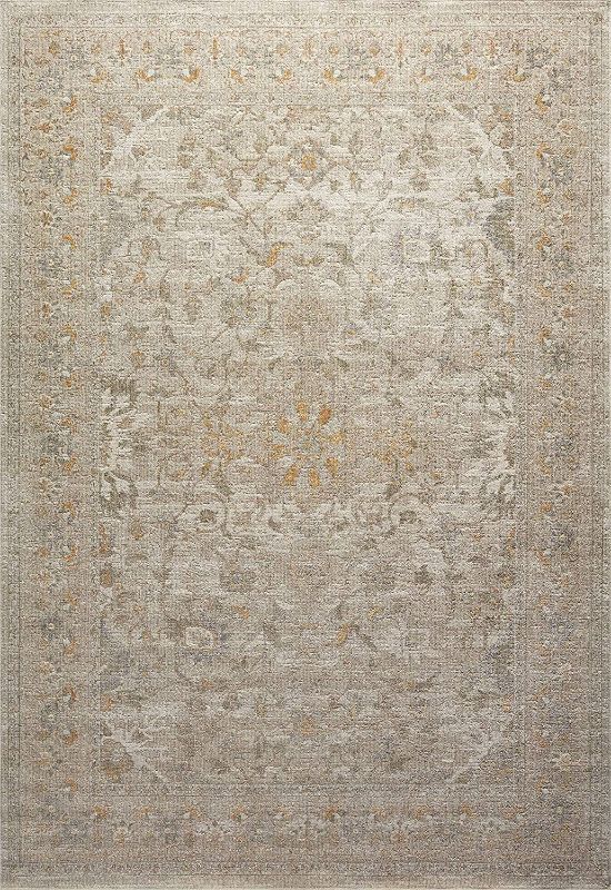 Photo 1 of Chris Loves Julia x Loloi Rosemarie ROE-02 Ivory / Natural Oriental Area Rug 2'-7" x 10'-0"