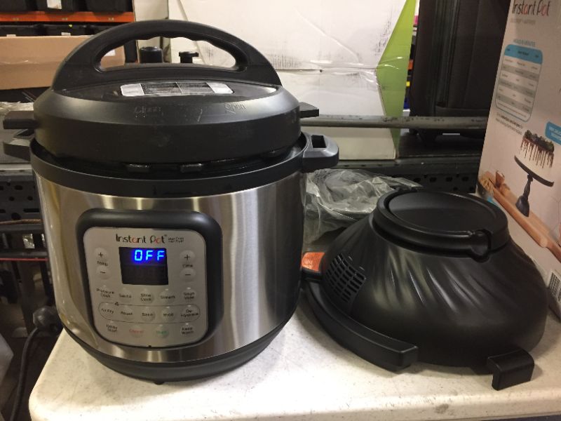 Photo 2 of Instant Pot Duo Crisp 11-in-1 Electric Pressure Cooker with Air Fryer Lid, 8 Quart Stainless Steel/Black, Air Fry, Roast, Bake, Dehydrate, Slow Cook, Rice Cooker, Steamer, Sauté