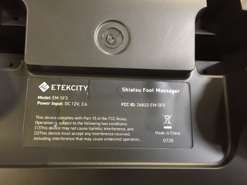 Photo 5 of EM-SF3 Smart Shiatsu Foot Massager
(( OPEN BOX ))
** NORMAL USE **