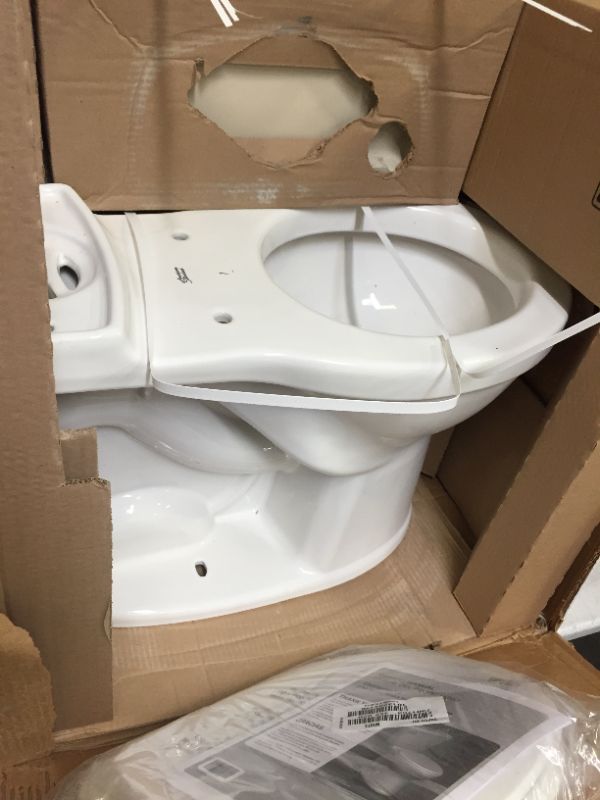 Photo 3 of American Standard Champion White Round Chair Height 2-Piece Toilet 12-in Rough-In Size (ADA Compliant)
