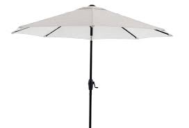 Photo 1 of allen + roth 9-ft Tan Striped Auto-tilt Market Patio Umbrella
used - may be missing parts