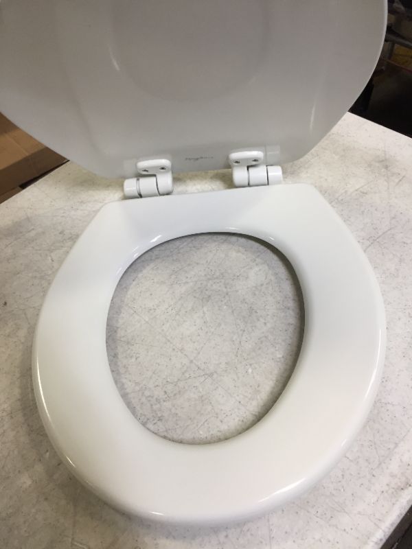 Photo 3 of Mayfair  Slow Close Round  White  Molded Wood  Toilet Seat