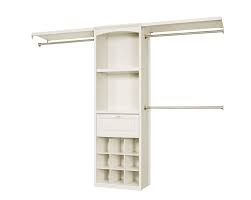 Photo 1 of allen + roth 2-ft to 8-ft W x 6.83-ft H White Wood Closet Kit
