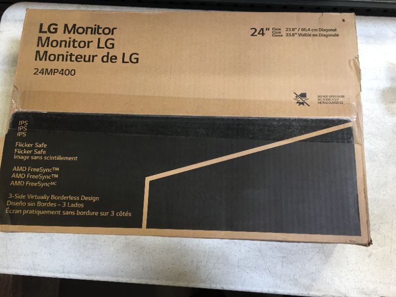 Photo 1 of LG 24MP400-B 24” Full HD (1920 x 1080) IPS Display with 3-Side Virtually Borderless Design, AMD FreeSync and OnScreen Control – Black
