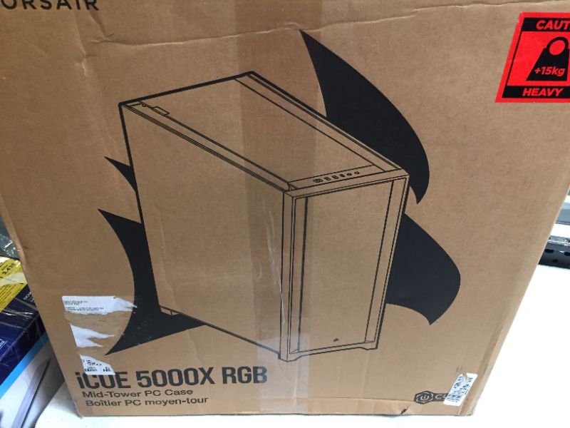 Photo 2 of Corsair iCUE 5000X RGB Tempered Glass Mid-Tower ATX PC Smart Case - Black
