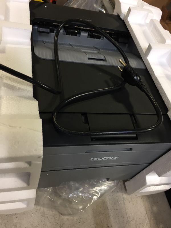 Photo 2 of  Brother HL-L2300D Monochrome Laser Printer with Duplex Printing (MISSING CORDS, PET HAIR ON ITEM FROM PRIOR USE)