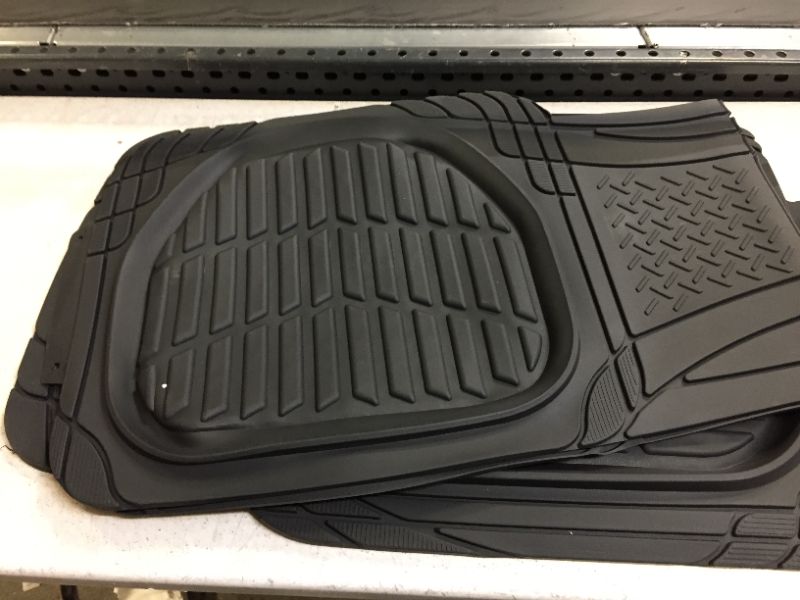 Photo 3 of Motor Trend FlexTough Contour Liners - Deep Dish Heavy Duty Rubber Floor Mats - Black