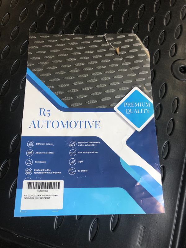 Photo 2 of 2020-2022 R5 Automotive Kia Telluride Floor Mats