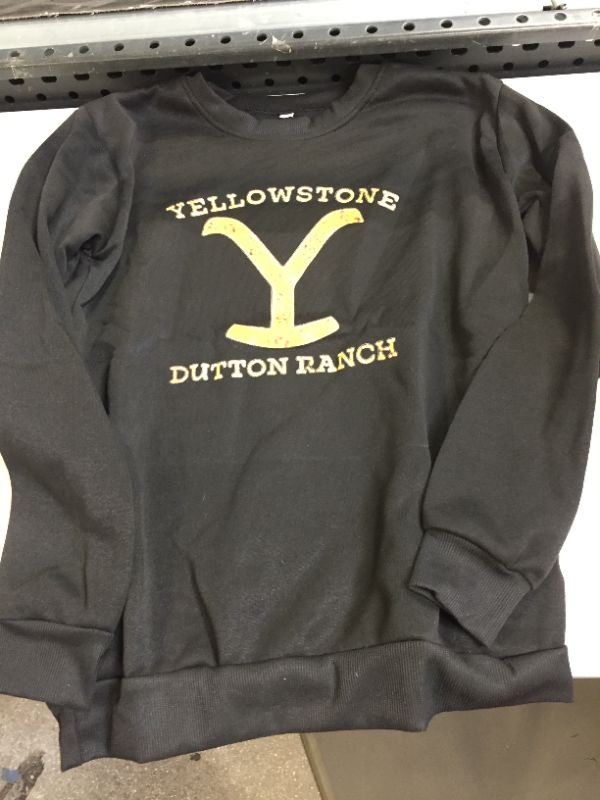 Photo 1 of BLACK PULLOVER SWEATSHIRT YELLOWSTONE DUTTON RANCH MEDIUM