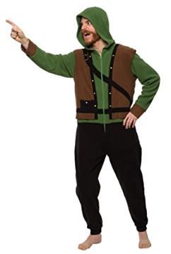 Photo 1 of FUNZIEZ! Robin Hood Unisex Adult Costume Pajamas - One Piece Novelty Cosplay Zip-Up Jumpsuit
4PACK - MEDIUM
