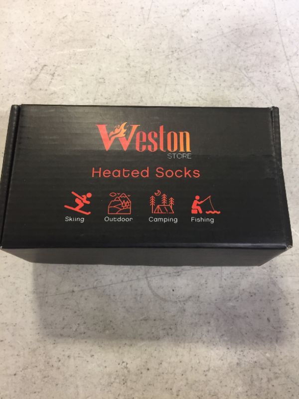 Photo 2 of WESTON Heated Socks for Men and Women - Rechargeable Electric Socks with 8-Hour Battery and 3 Heat Settings - Warm Gear for Hunting, Hiking, Fishing, Skiing
