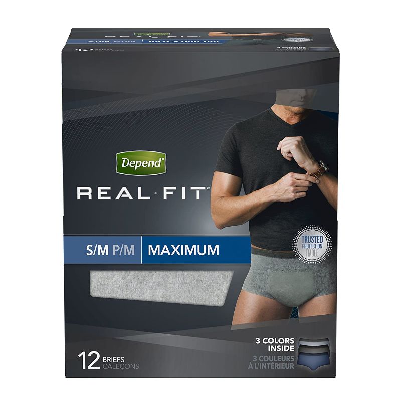 Photo 1 of Depend Real Fit Incontinence Underwear for Men, Maximum Absorbency, S/M
28pack
