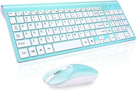 Photo 1 of 2.4 GH full- size slim wireless keyboard and mouse combo 