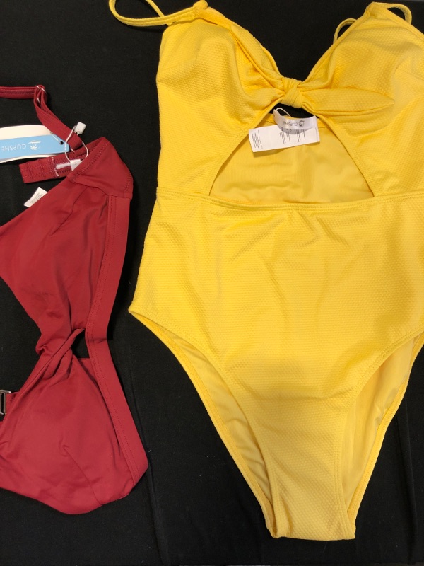 Photo 1 of 1 Bathing suit yellow, 1 top swimwear Red  NEW Size Small