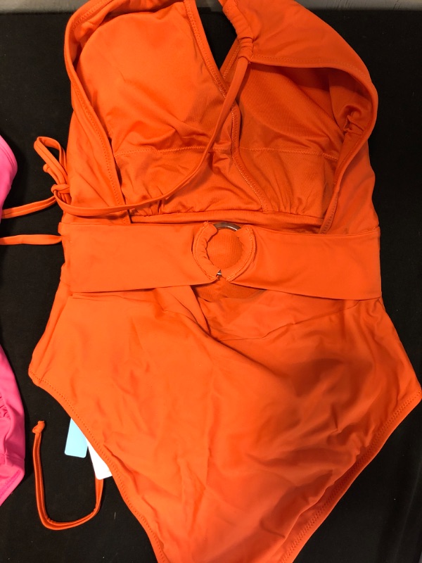 Photo 4 of Womens Swimwear Bathing suit One piece Orange, Pink NEW size M Pack of 2