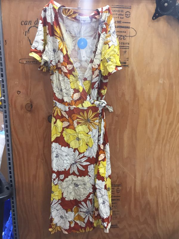 Photo 3 of Freya Floral Wrap Tie Wait Dress Size XL ( size runs small)