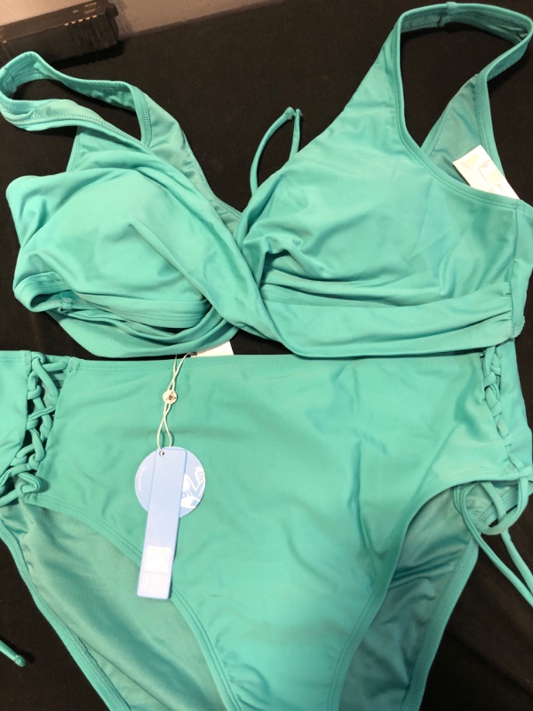 Photo 3 of Alisa Criss Cross Lace-Up Bikini NEW Size XL