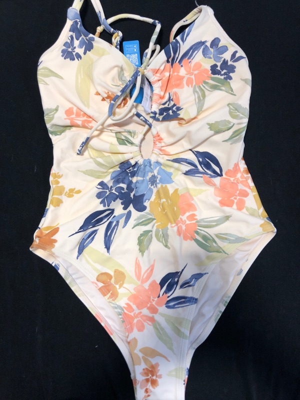 Photo 1 of 1 Piece Bathing Suit Swimwear Floral NEW Size XS