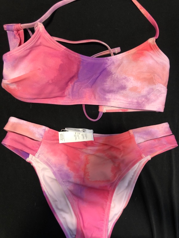 Photo 2 of 2 Piece Bathing Suit Swimwear Pastel  Size Medium NEW