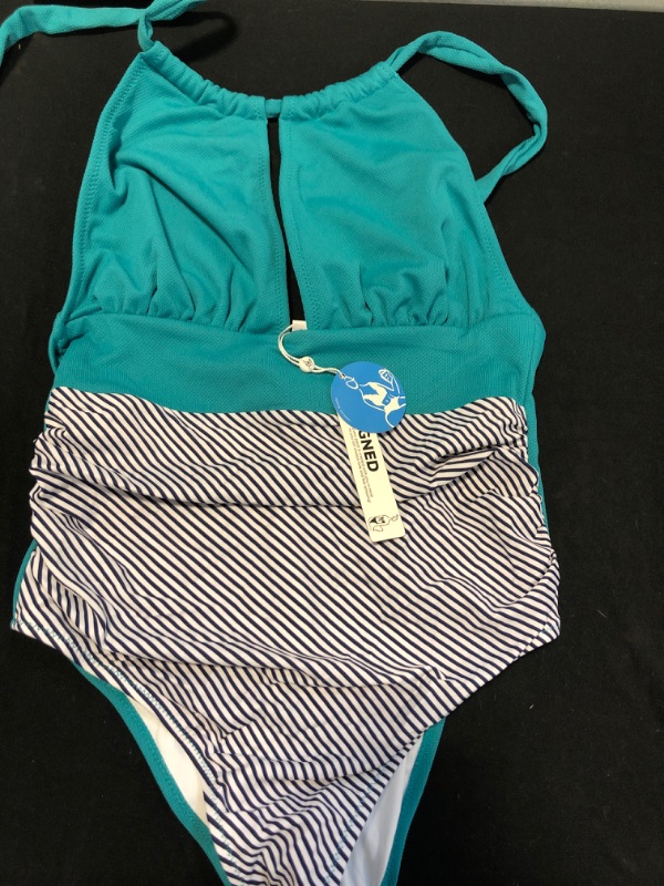 Photo 1 of 1 Piece Bathing Suit Swimwear Stripe  NEW Size Small